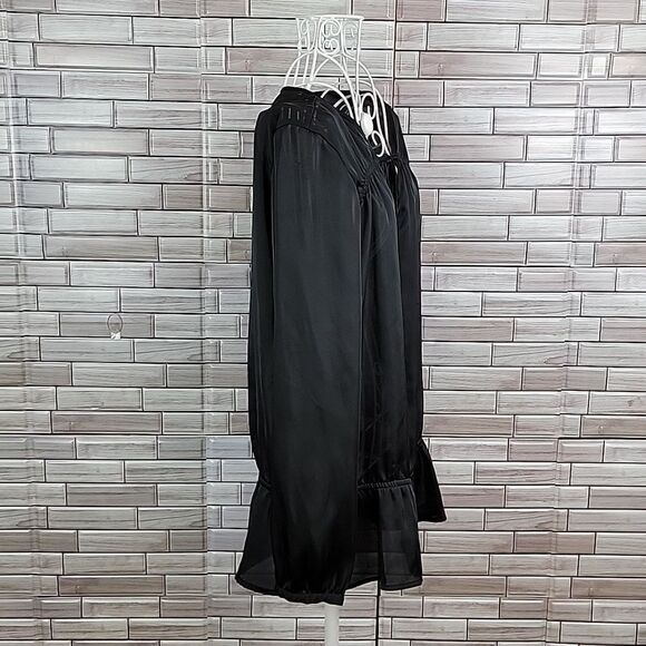 Daisy Fuentes tie knot front blouse Size L - Picture 5 of 10